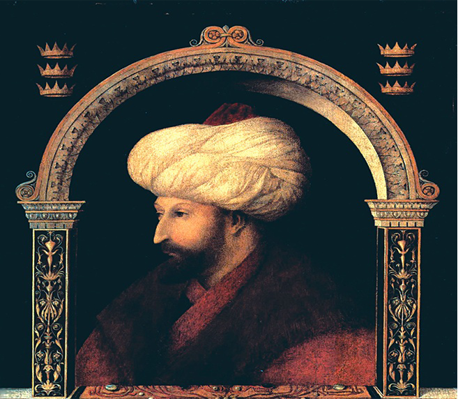 Fatih Sultan Mehmet'in Gentile Bellini'ye yaptırdığı portresi